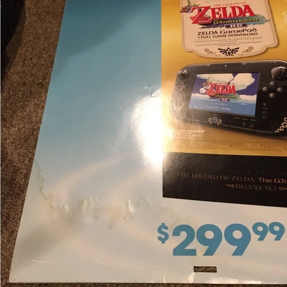 Nintendo Zelda Promotional poster used condition but in good shape